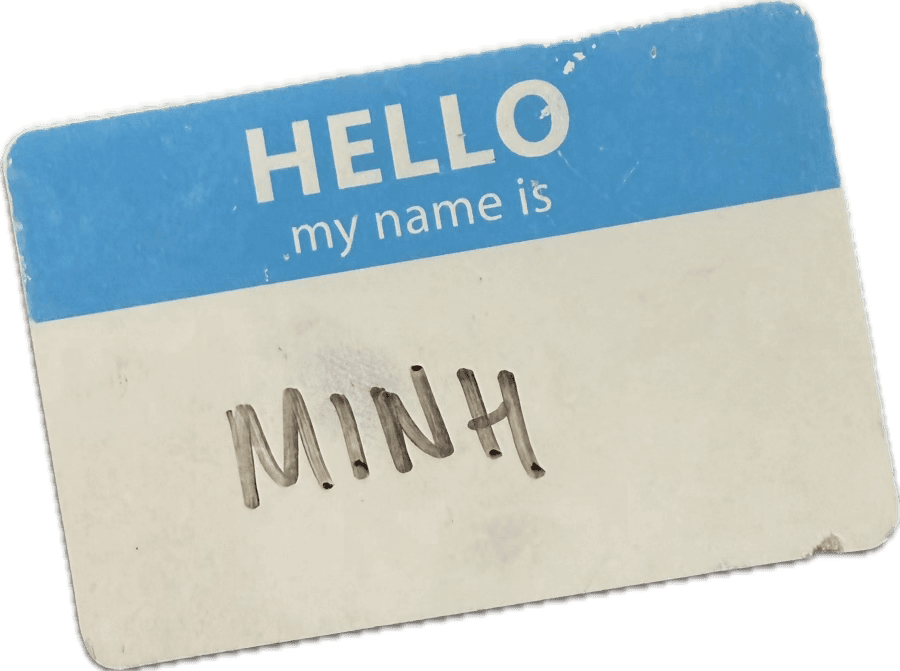Hello my name is Minh sticker